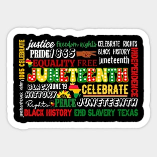 Juneteenth, 1865 Freedom, Equality Awareness, Melanin, Black History Sticker